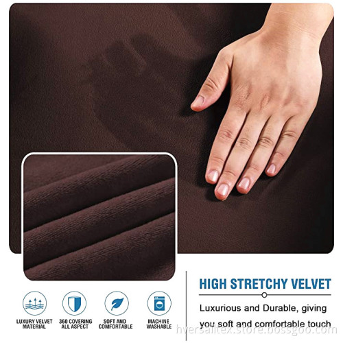 Velvet Corner Dyed L-Shaped Anti-Slip Sectional Slipcovers